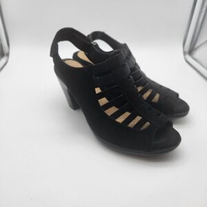 Womens Croft & Barrow Shay Black Ortholite Caged High Heels Size 7M